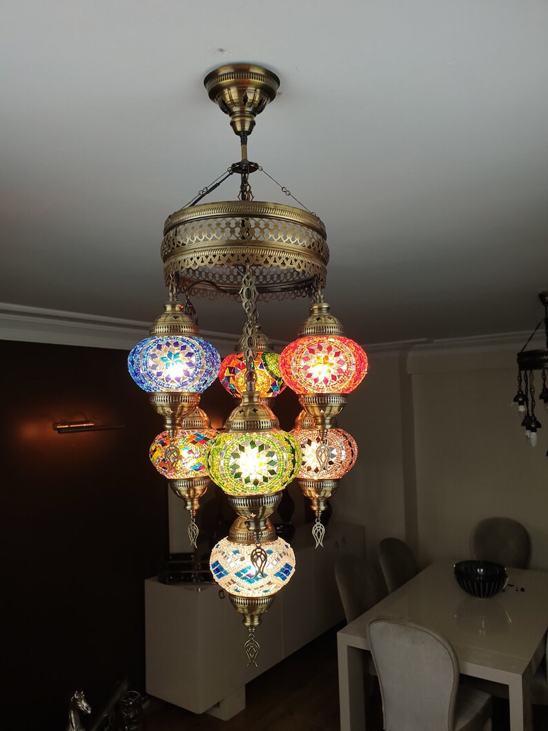 Free Ship Globes Turkish Moroccan Mosaic Hanging Ceiling Etsy