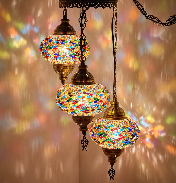 FREE SHIP Turkish Moroccan Mosaic Hard Wired OR Swag Plug In Hanging Ceiling Lamp Pendant Light Fixture Lighting Chandelier 3 Big Globes FREE SHIP Turkish Moroccan Mosaic Hard Wired OR Swag Plug In Hanging Ceiling Lamp Pendant Light Fixture Lighting Chandelier 3 Big Globes