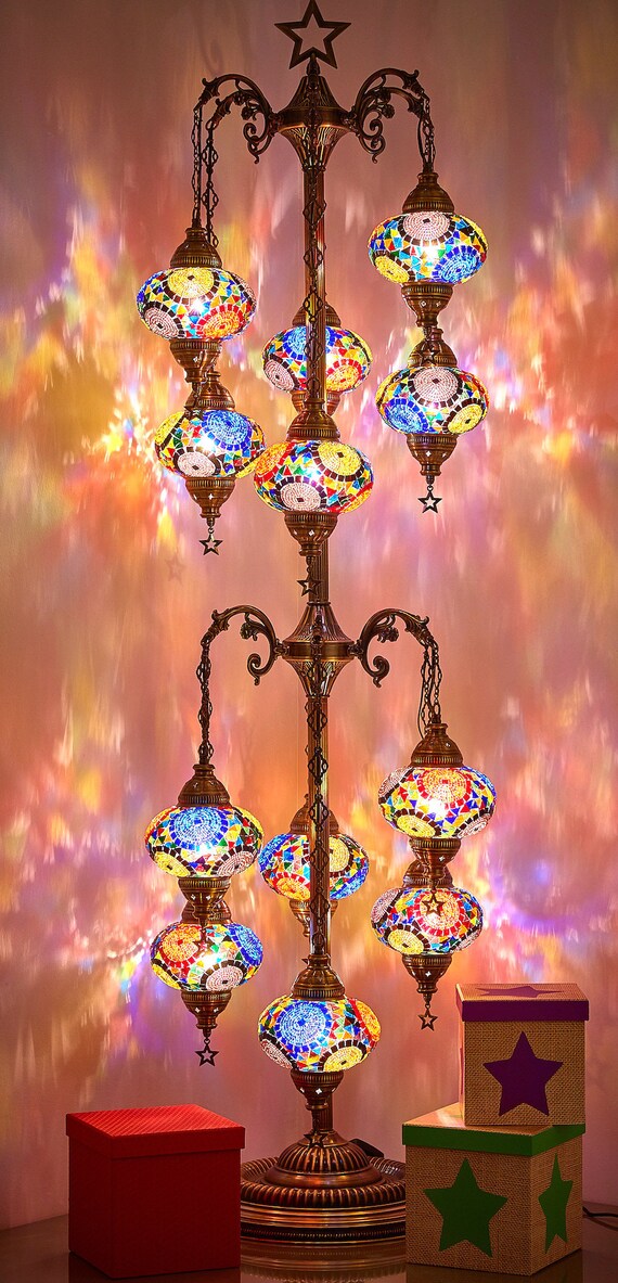 Demmex 2020 Mosaic Tree Floor Lamp 12 Big Globes Turkish Demmex 2020 Mosaic Tree Floor Lamp 12, Moroccan Floor Lamps Australia