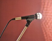 Karoke lamp,microphone stand lamp,gift for the singer, microphone pendant lamp,vintage microphone,studio light,