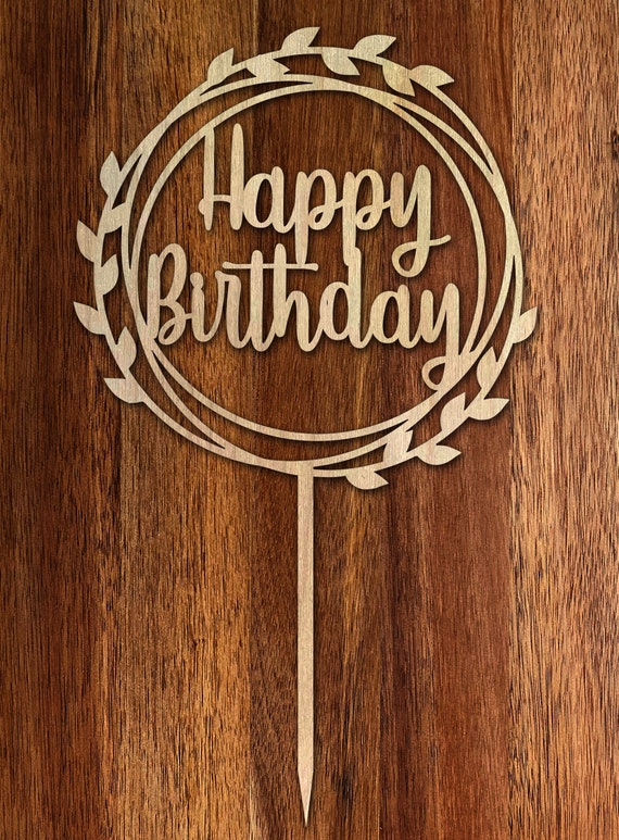 Personalized Happy Birthday Cake Topper // Happy Birthday Etsy