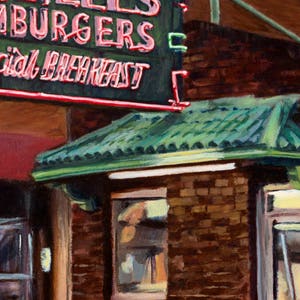 Restaurant de Hamburgers Ferrell 9 carré Giclée Fine Art Print image 2