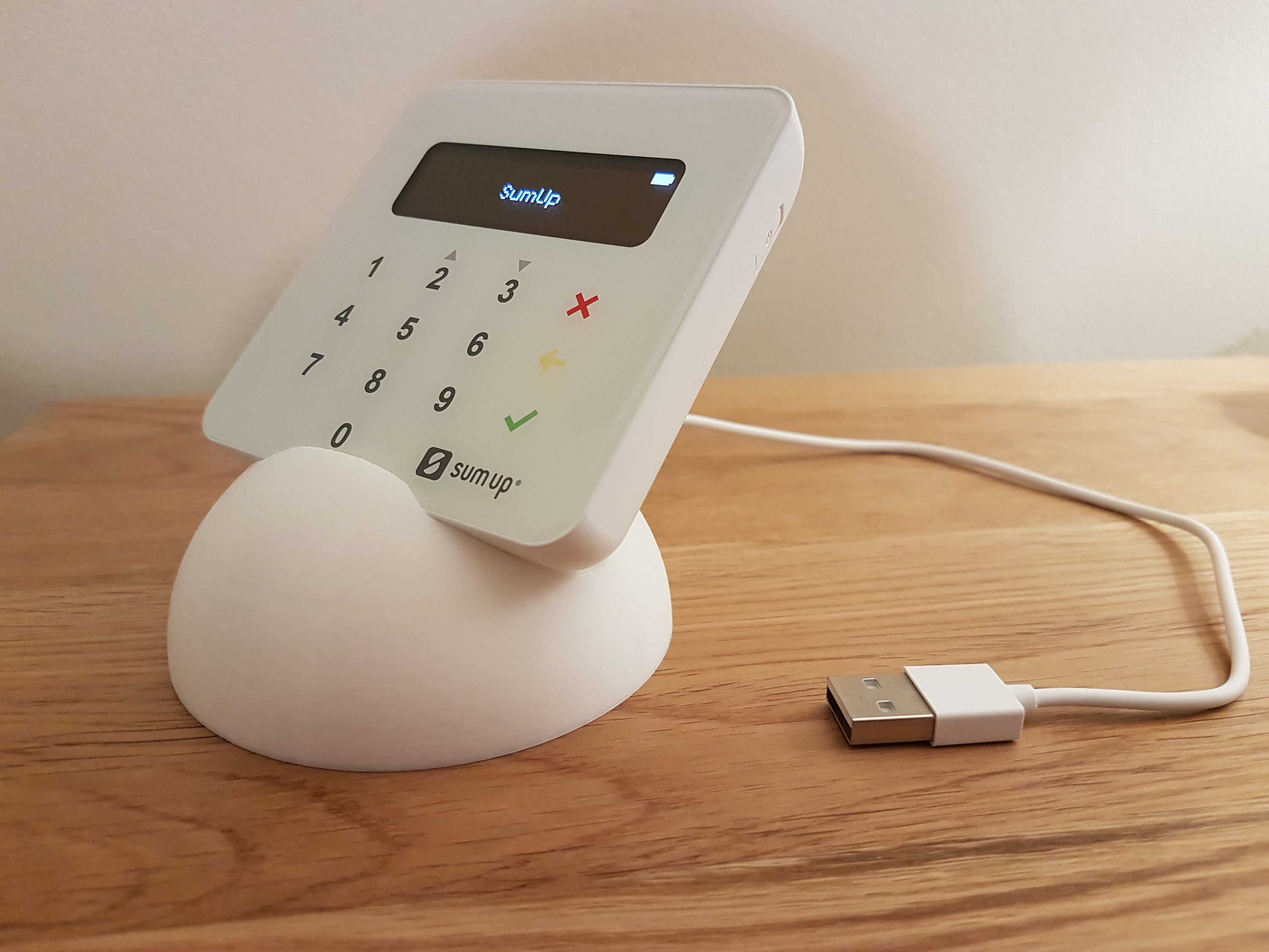 Stand for Sumup Air Card Reader Point of Sale With Slot for USB Cable FREE  U.K. DELIVERY 