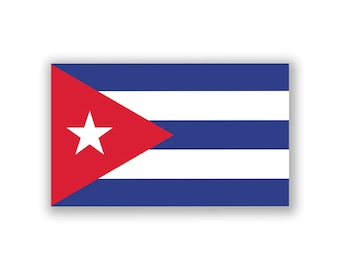 3 SIZES . SET OF 7 COUNTRY FLAG VINYL CAR STICKERS CUBA NEW