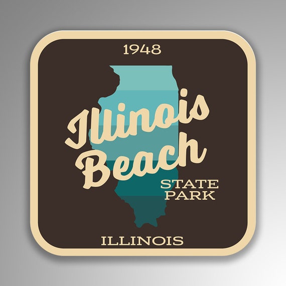2 Pack Illinois Beach State Park Decal Sticker 4inches Etsy