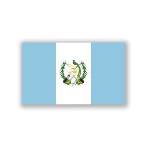 Guatemala Flag Decal Sticker | 5-Inches by 3-Inches | Premium Quality Vinyl | PD438