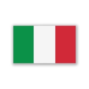 Italy Flag Decal Sticker | 5-Inches By 3-Inches | Premium Quality Vinyl | PD452
