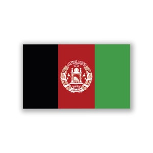 Afghanistan Flag Decal Sticker | 5-Inches By 3-Inches | Premium Quality Vinyl | PD366