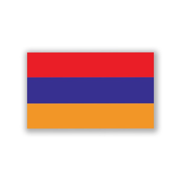 Armenia Flag Decal Sticker | 5-Inches by 3-Inches | Premium Quality Vinyl | PD375