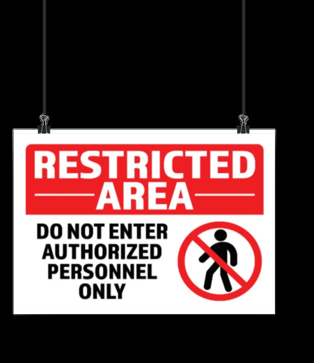 thumbnail image 2 of Custom Restricted Area Authorized Personnel Only Sign – Made In USA (Multiple Sizes, Aluminum) 2 of 6
