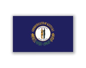 Kentucky State Flag Sticker | UV Protected Vinyl Decal