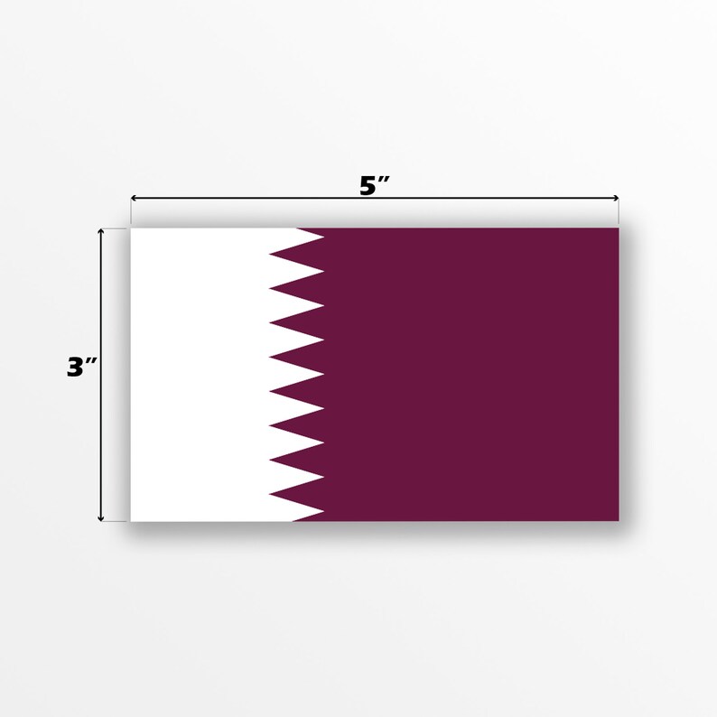 Qatar Flag Decal Sticker 5inches by 3inches Premium Etsy