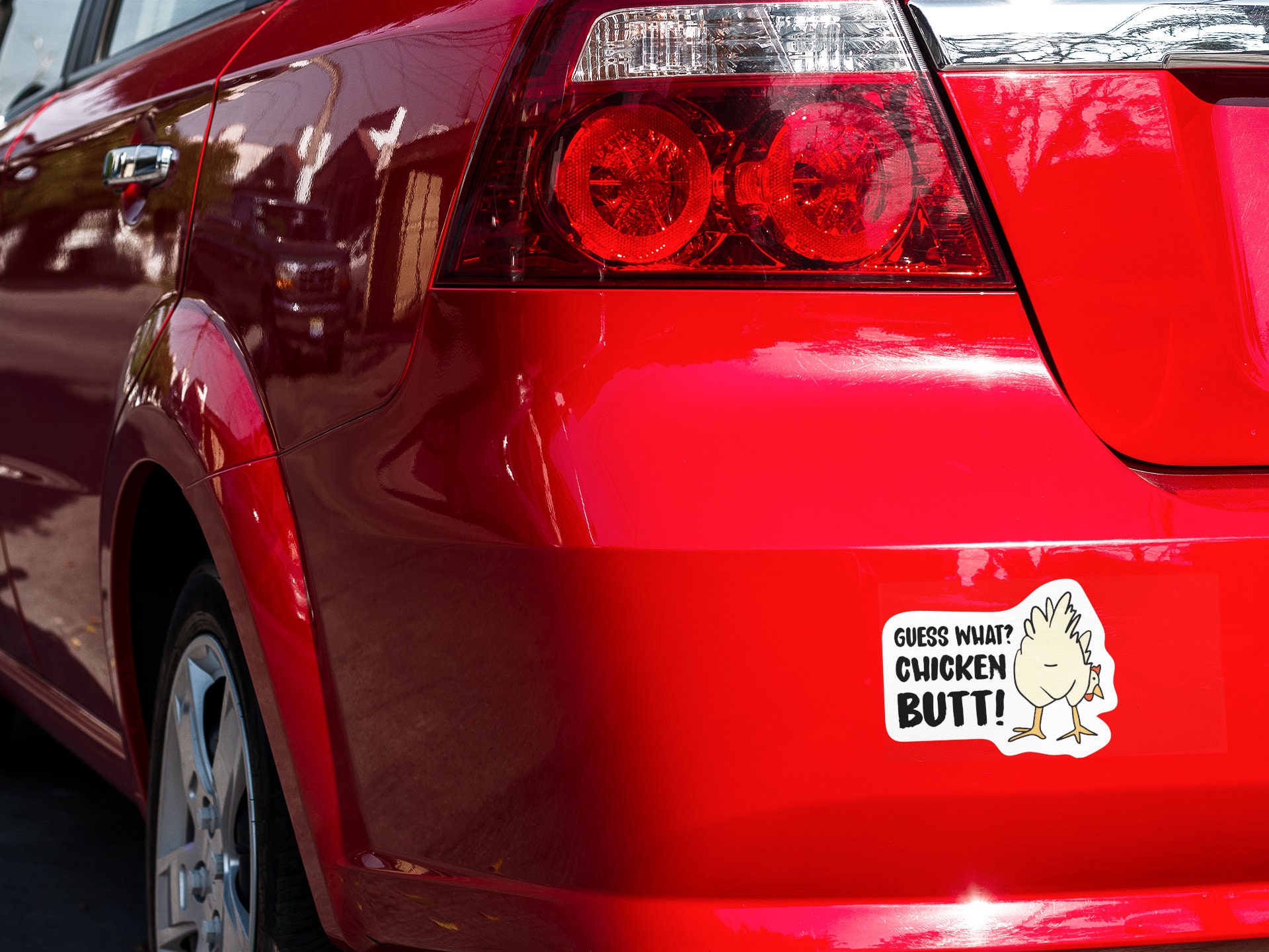 Chicken Poultry Car Stickers - 3D Pet Decals For Windows & Bumpers