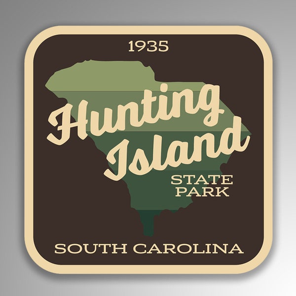 Hunting Island Park South Carolina Decal Sticker | 4-Inches | Premium Quality Vinyl Sticker | UV Protective Laminate | SP105