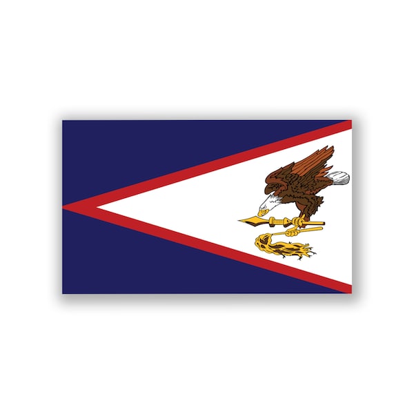 American Samoa Flag Decal Sticker | 5-Inches By 3-Inches | Premium Quality Vinyl | PD369