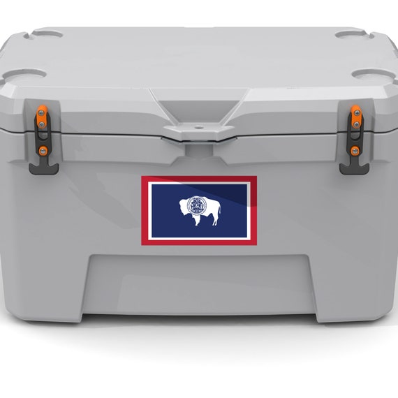 Wyoming State Flag Vinyl Sticker/Decal – Glossy Finish, 5-Year Outdoor Durability