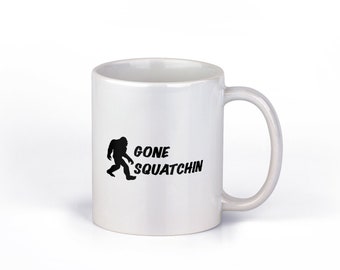 Gone Squatchin Coffee Mug | Bigfoot Sasquatch Gift, 11-Ounce