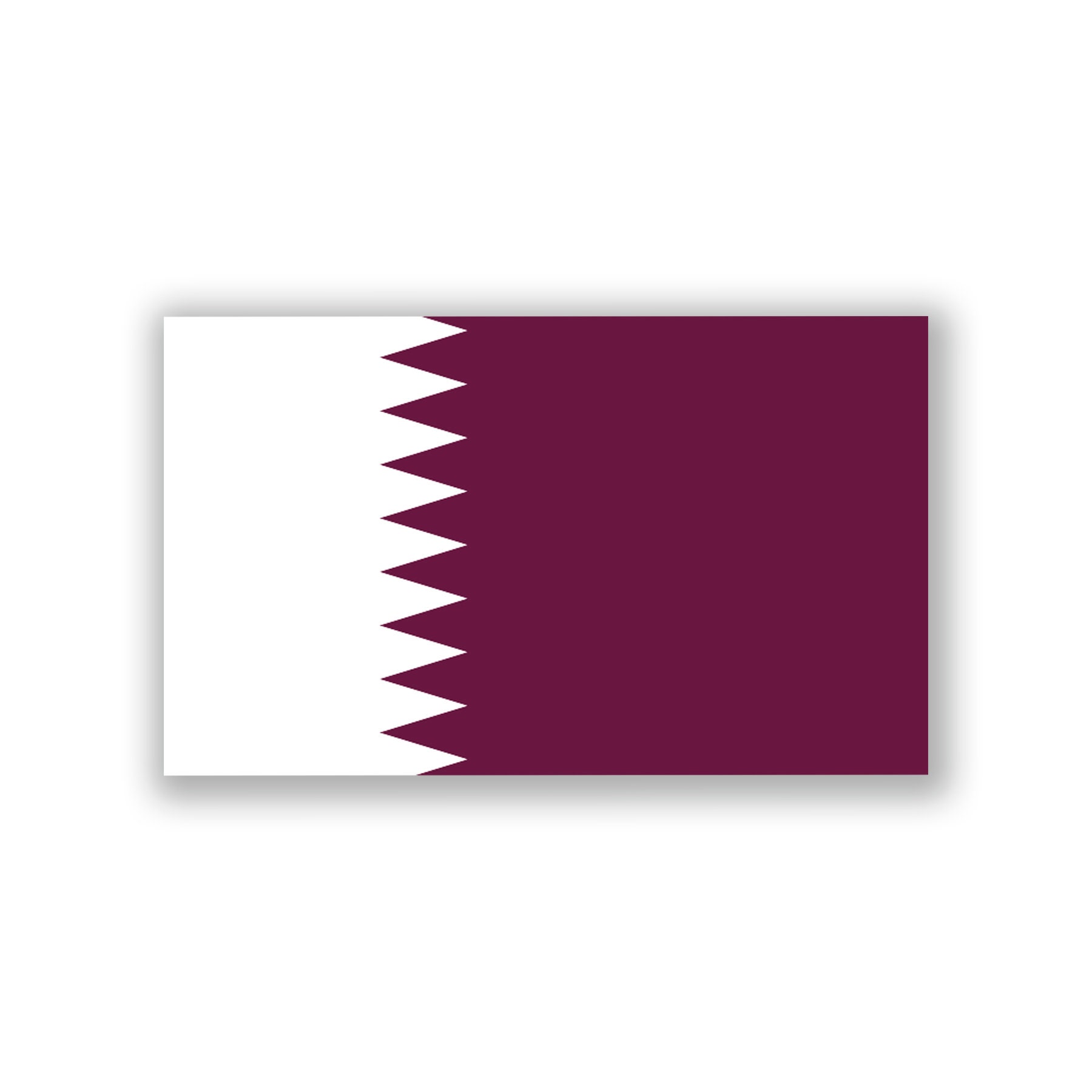 Qatar Flag Decal Sticker 5inches by 3inches Premium Etsy