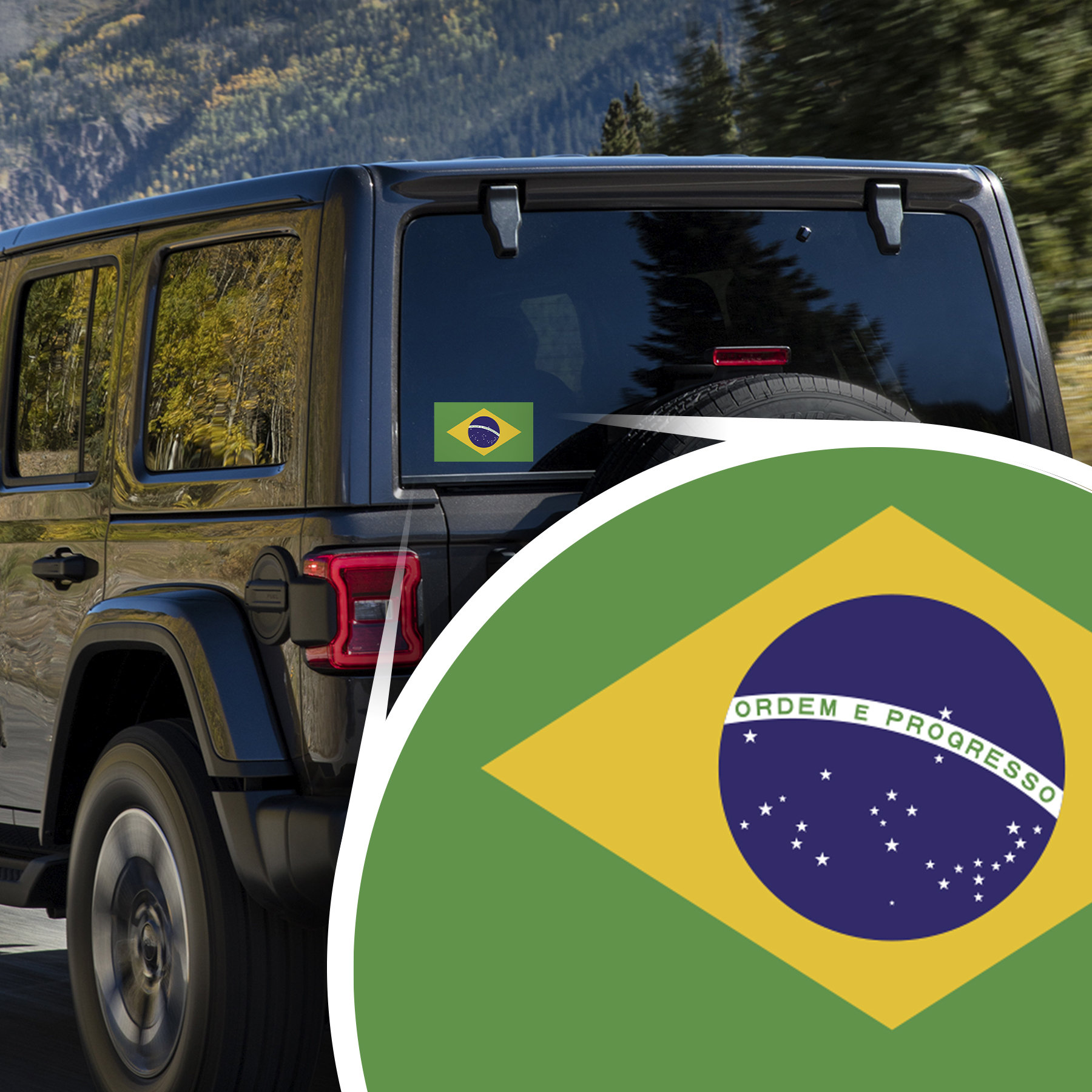 Brazil Flag Decal Stickers Official Flag of Brazil Stickers Etsy