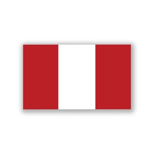Peru Flag Decal Sticker | 5-Inches By 3-Inches | Premium Quality Vinyl | PD509