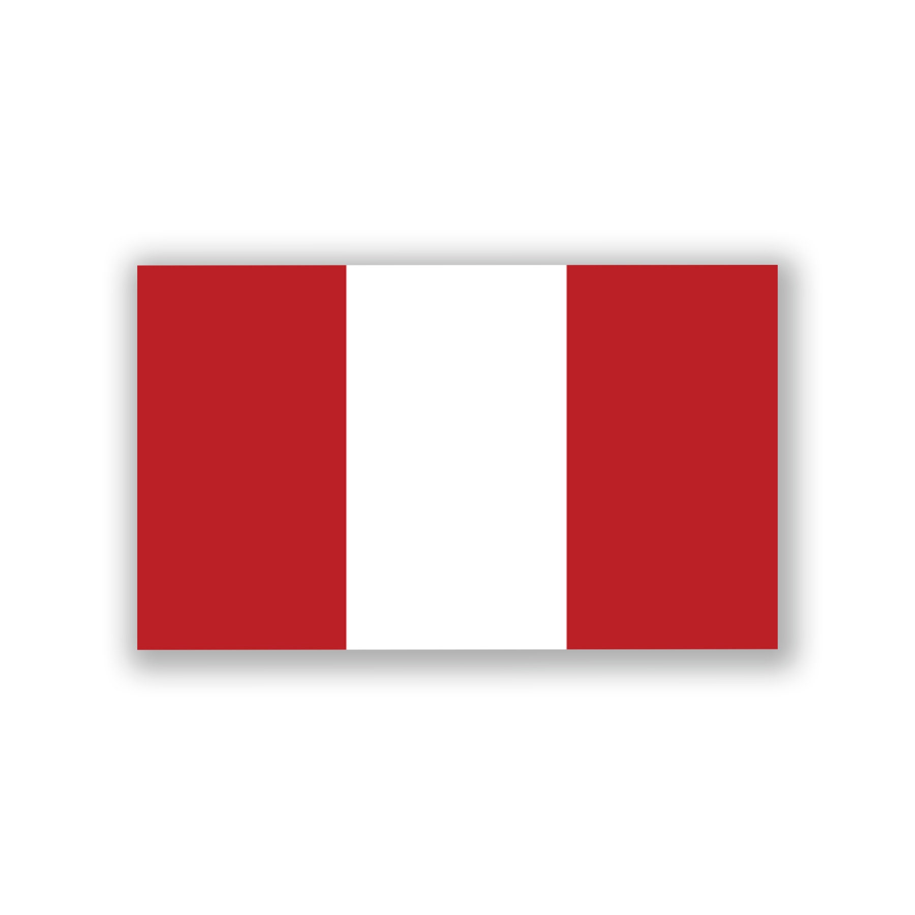 Peru Flag Decal Sticker 5-inches by 3-inches Premium Quality Vinyl