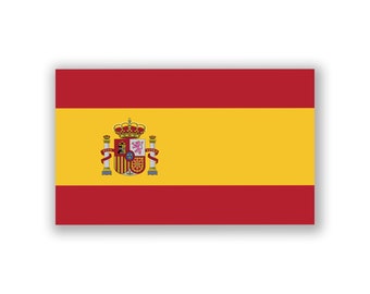 Aufkleber Vinyl Ausschnitt Flag von Aus España Lieferbar Normal Oder