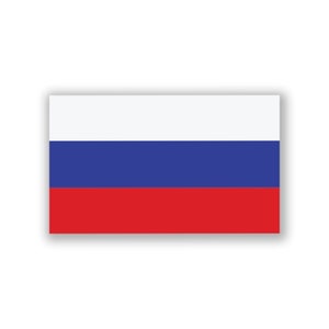 Russia Flag Rectangular Sticker, Zazzle