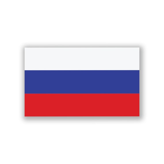 Russia Flag Decal Sticker 5-inches by 3-inches Premium 