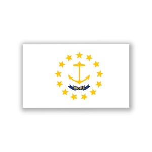 Rhode Island State Flag Decal Sticker | 5-Inches By 3-Inches | Premium Quality Vinyl | PD345