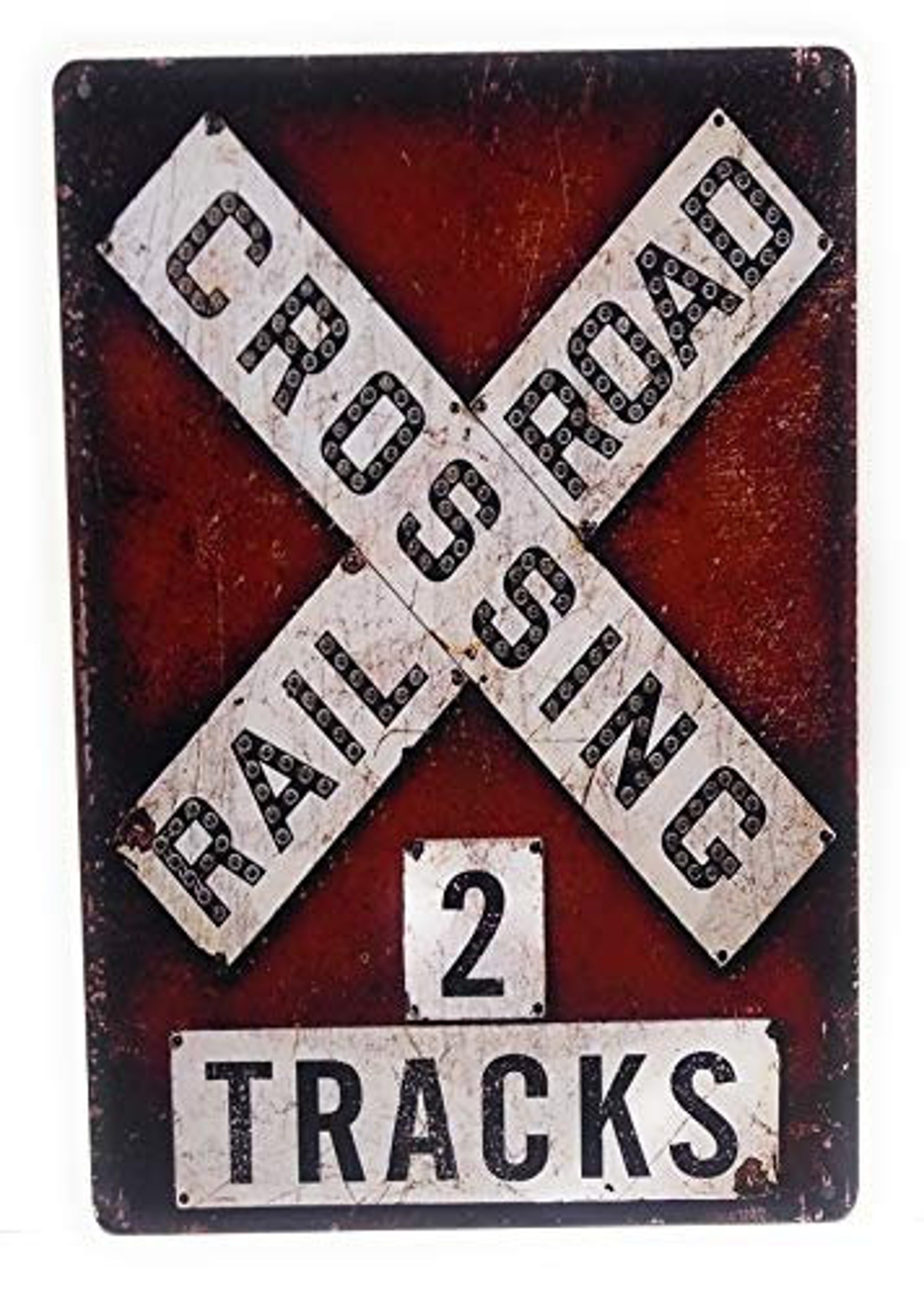 Railroad Crossing. 2 Tracks Sign. Road Sign Railroad Sign Etsy