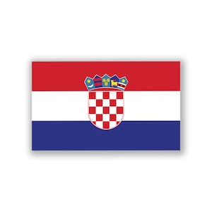 Croatia Flag Decal Sticker | 5-Inches By 3-Inches | Premium Quality Vinyl | PD412
