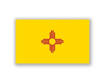 New Mexico State Flag Decal Stickers | Official Flag of New Mexico Stickers | 5-Inches by 3-Inches | Premium Quality Vinyl | PD337