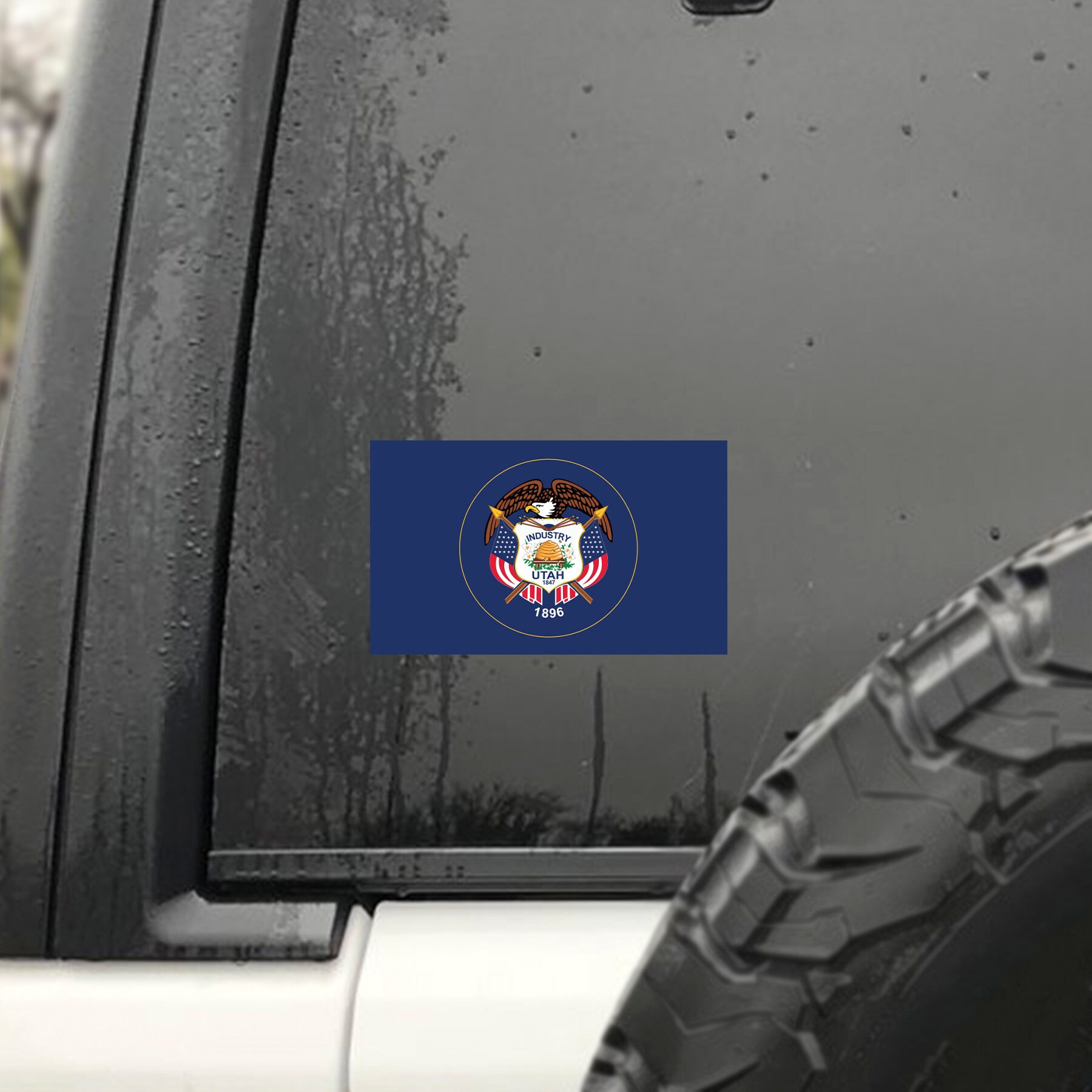 Uintah Sticker Utah State Flag Decal Sticker | 5-inches by 3-inches | Premium Quality ...