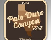 Palo Duro Canyon Texas State Park Decal Sticker 4-Inches Premium Quality Vinyl Sticker UV Protective Laminate SP140