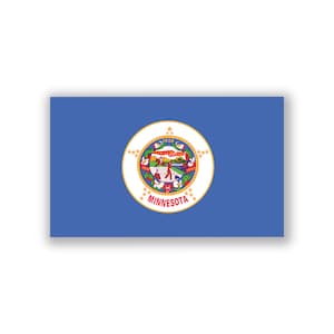 Minnesota State Flag Decal Stickers | Official Flag of Minnesota Stickers | 5-Inches by 3-Inches | Premium Quality Vinyl | PD329