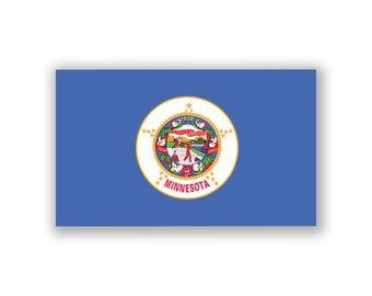 Minnesota State Flag Vinyl Decal | Weather Resistant Sticker