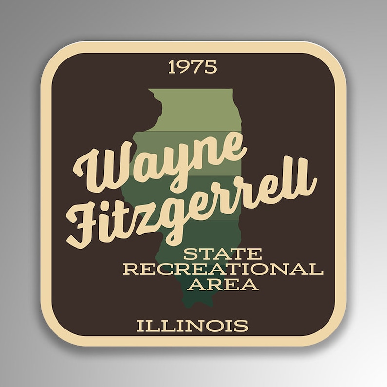 4-Inches SP300 UV Protective Laminate Premium Quality Vinyl Sticker Wayne Fitzgerrell Illinois State Recreational Area Decal Sticker