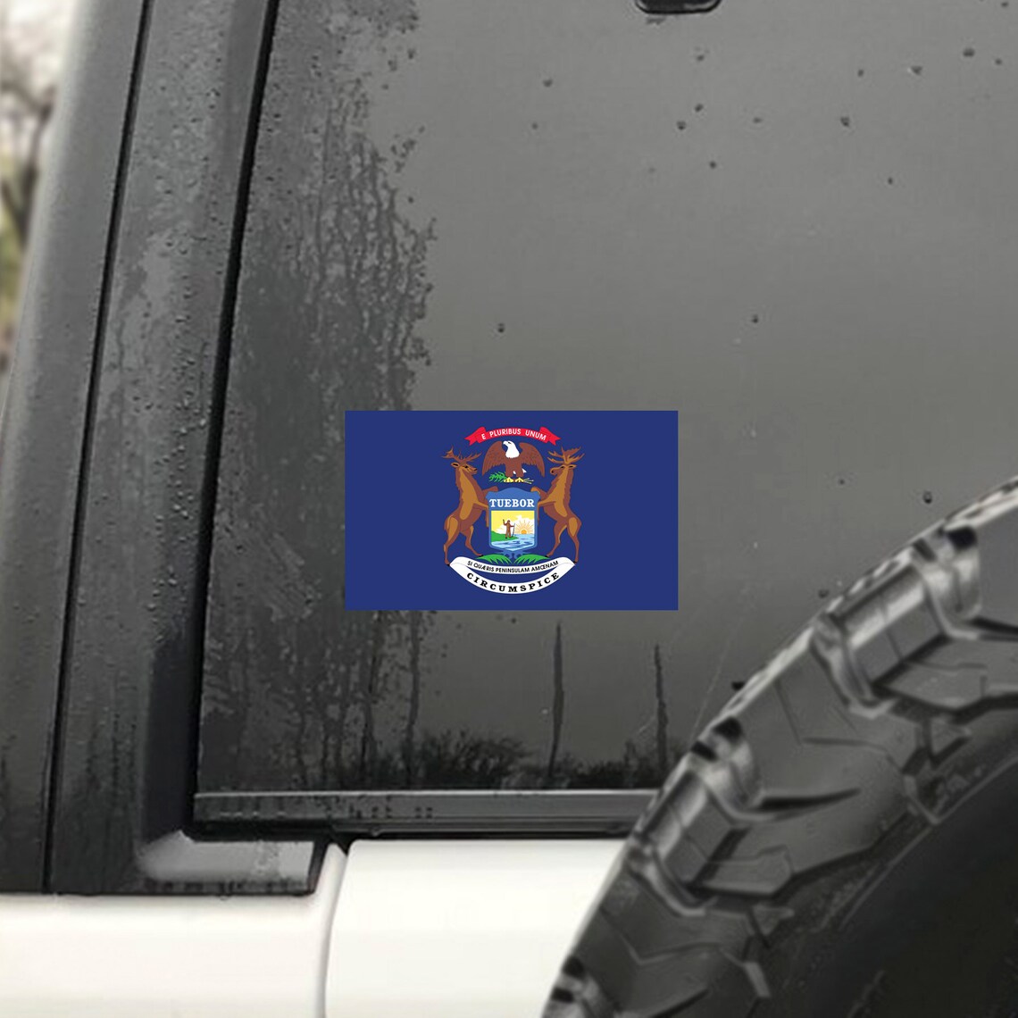 Michigan State Flag Decal Stickers | Official Flag of Michigan Stickers ...