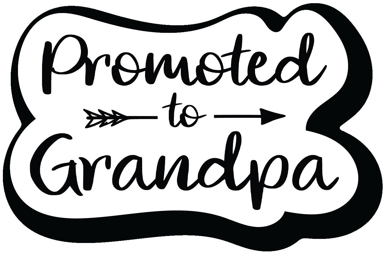 Decal Stickers of Promoted to Grandpa 4 Inch Premium -  Denmark
