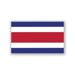 Costa Rica Flag Decal Sticker | 5-Inches By 3-Inches | Premium Quality Vinyl | PD411