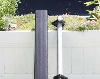 Black PVC/vinyl Post- Steel Pole System: 4-inch square x 44 creative gardener idea