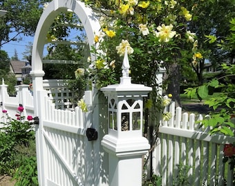 White 5inch PVC Post top Bird Feeder - Weatherable, Low Maintenance - handmade