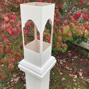 Decorative Pvc Posts 5-inch PVC Post Planter: Weatherable Outdoor Garden Decor Alternative ...
