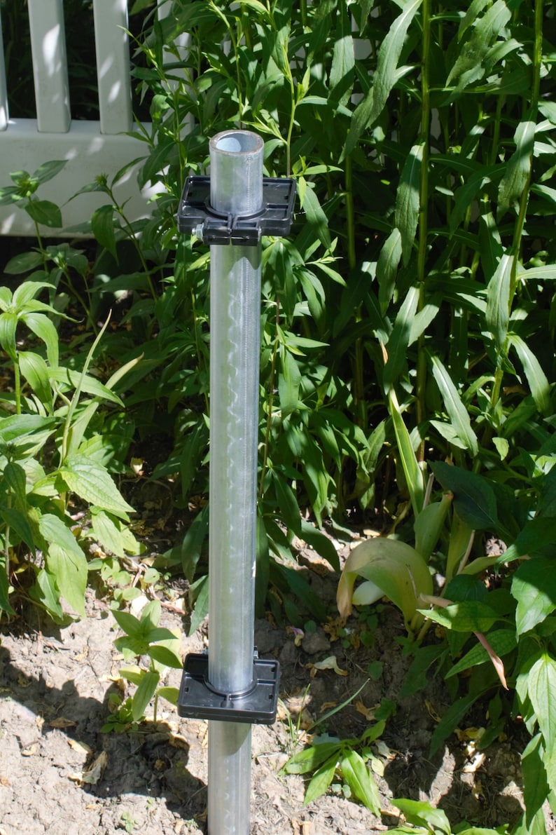 Black Pvc/vinyl Post- Steel Pole System: 4-inch Square X 44 Creative ...