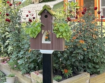 PVC Ivy Tower Birdhouse: Garden Planters, Bird Feeder, Weatherable