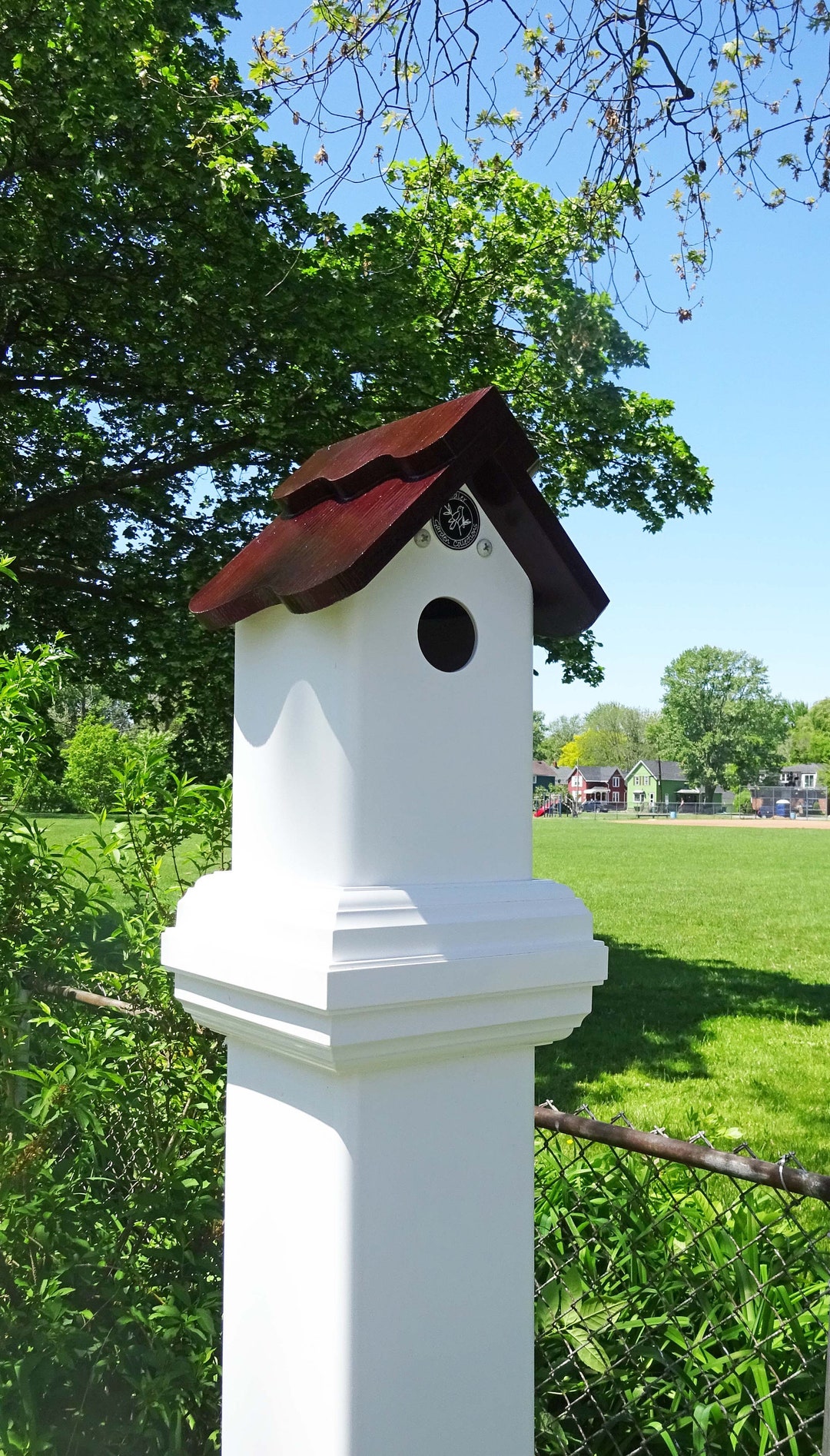 All PVC 5 Inch Post Mount Birdhouse Weatherable Nesting Box - Etsy