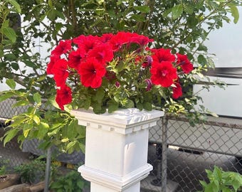 PVC 4 inch PVC Fence Post Planter: Weatherproof Vinyl, Open Top