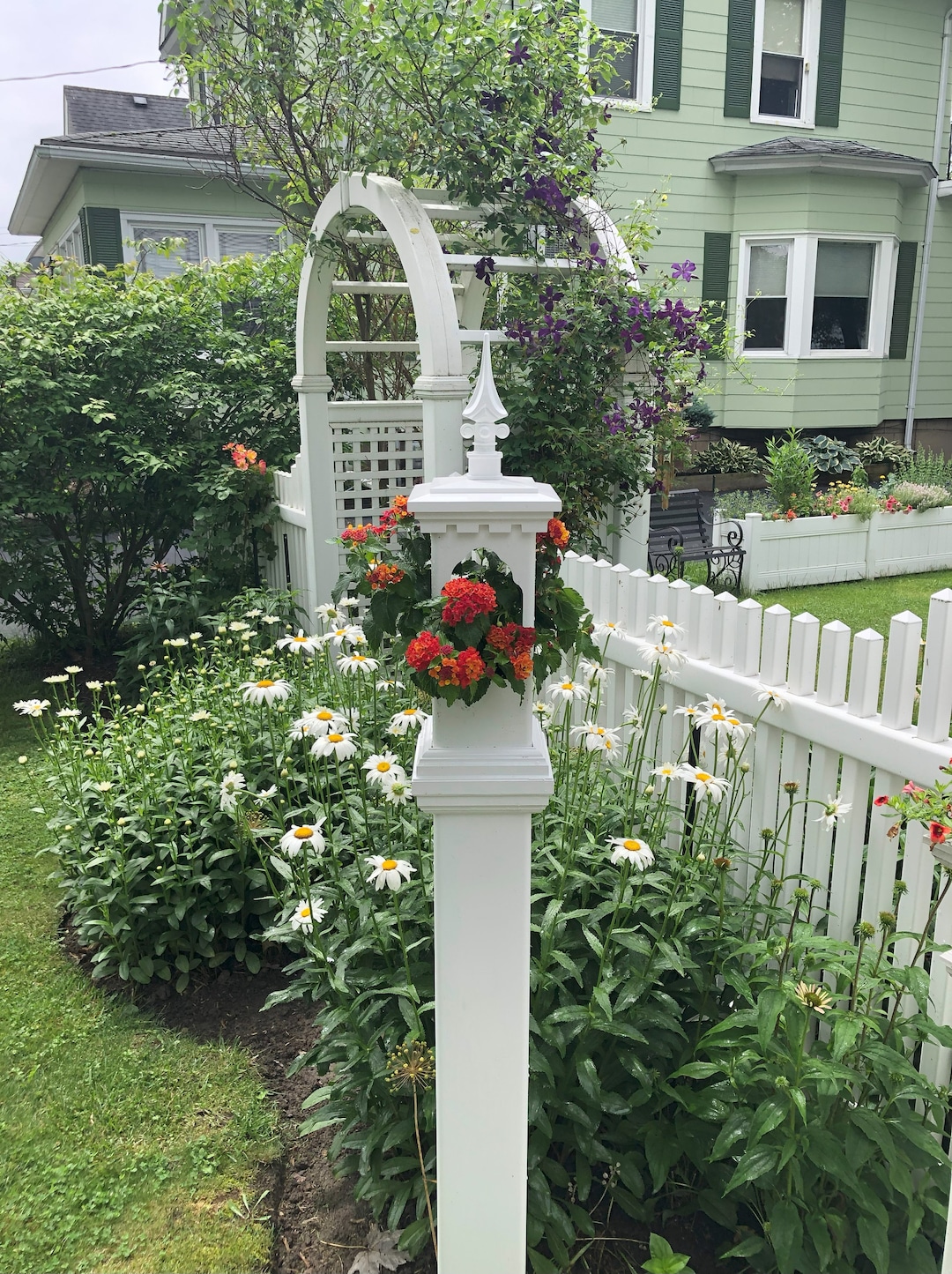 Decorative Pvc Posts 5-inch PVC Post Planter: Weatherable Outdoor Garden Decor Alternative ...