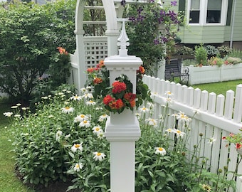 5-inch PVC Post Planter: Weatherable Outdoor Garden Decor alternative vinyl post cap