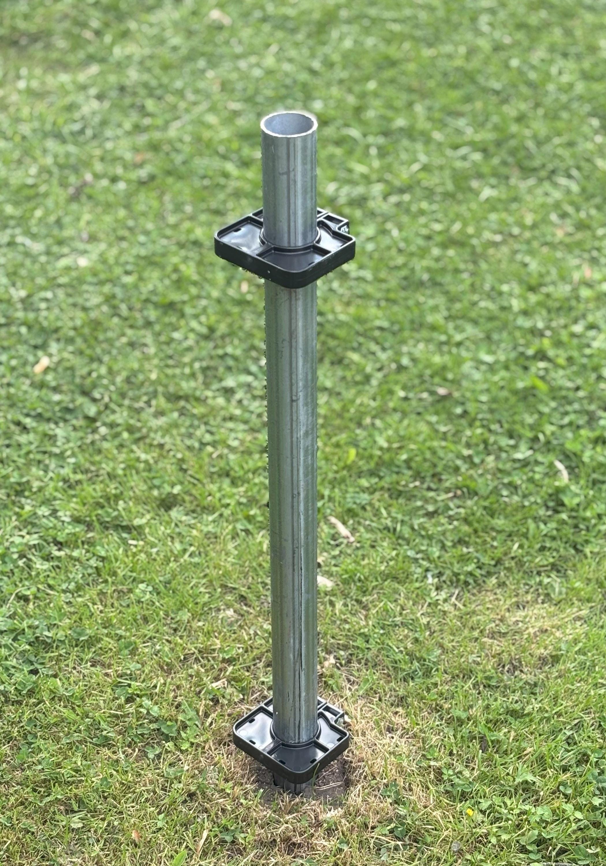 EZ Install - No Dig 4x4x46inch-pvc/vinyl Post System: Steel Pipe Pre ...